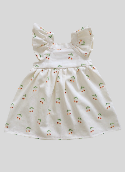 The Little Frill Dress - Cherry