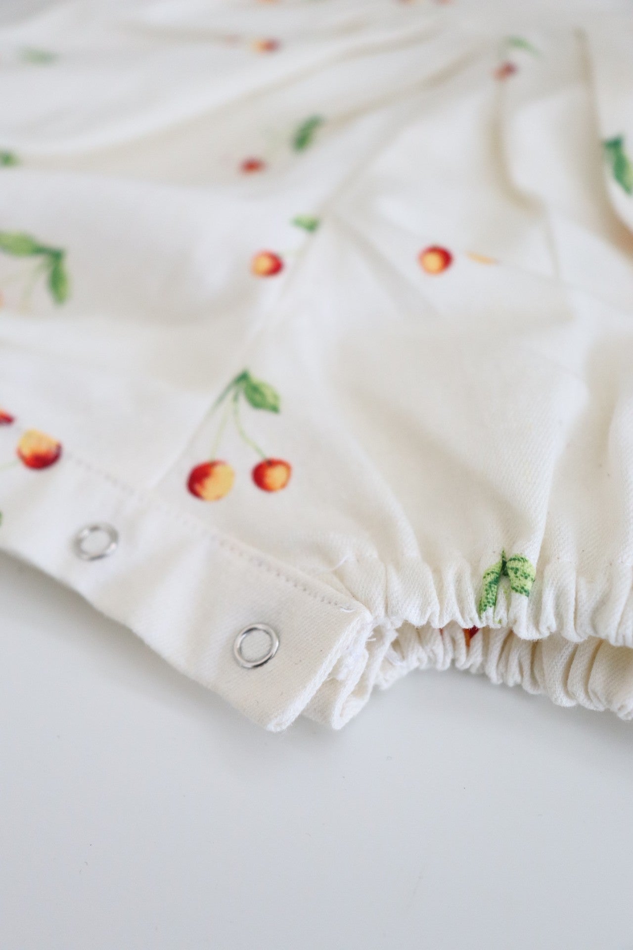 The Little Pleated Romper - Cherry