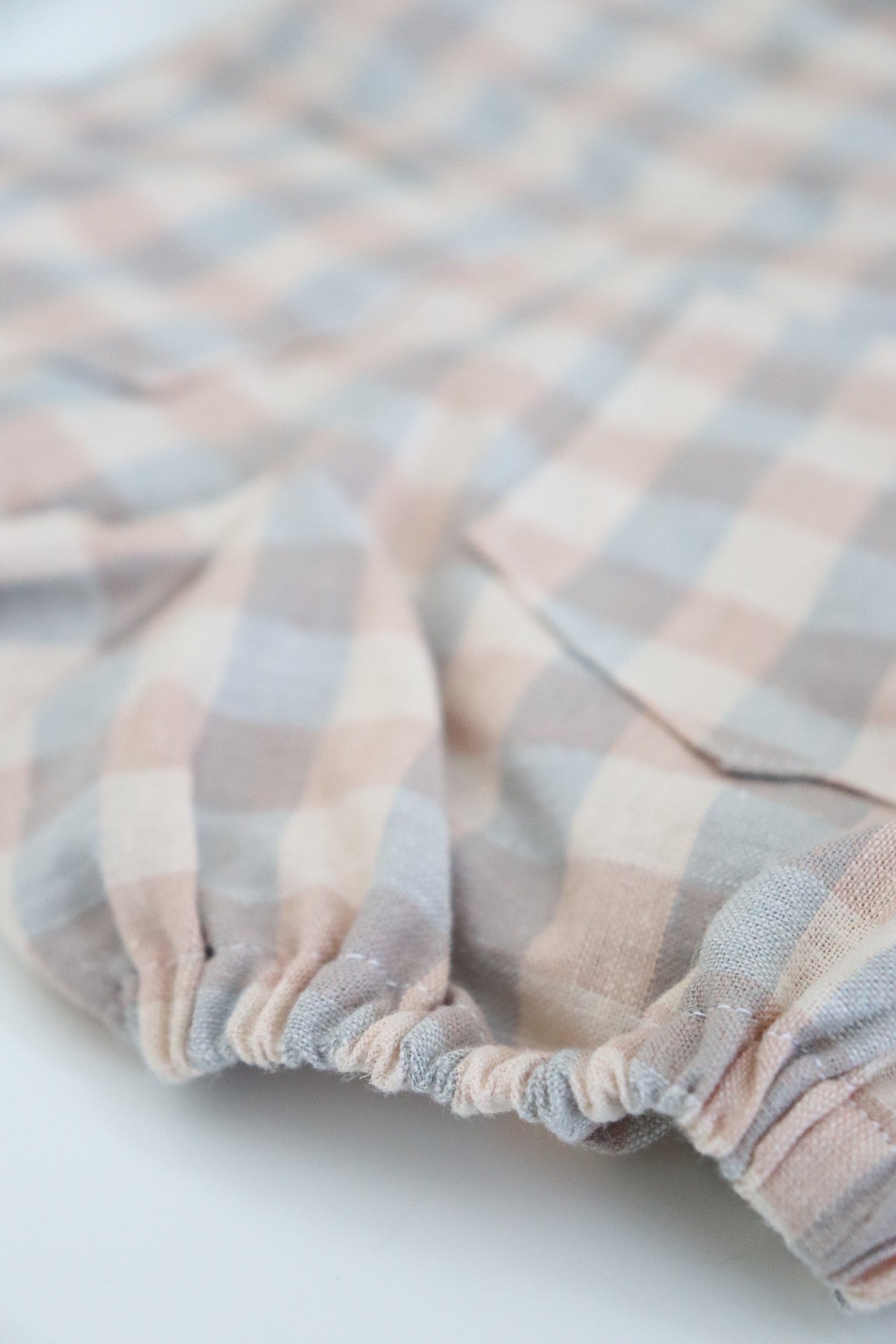 The Little Pleated Romper - Pink Check